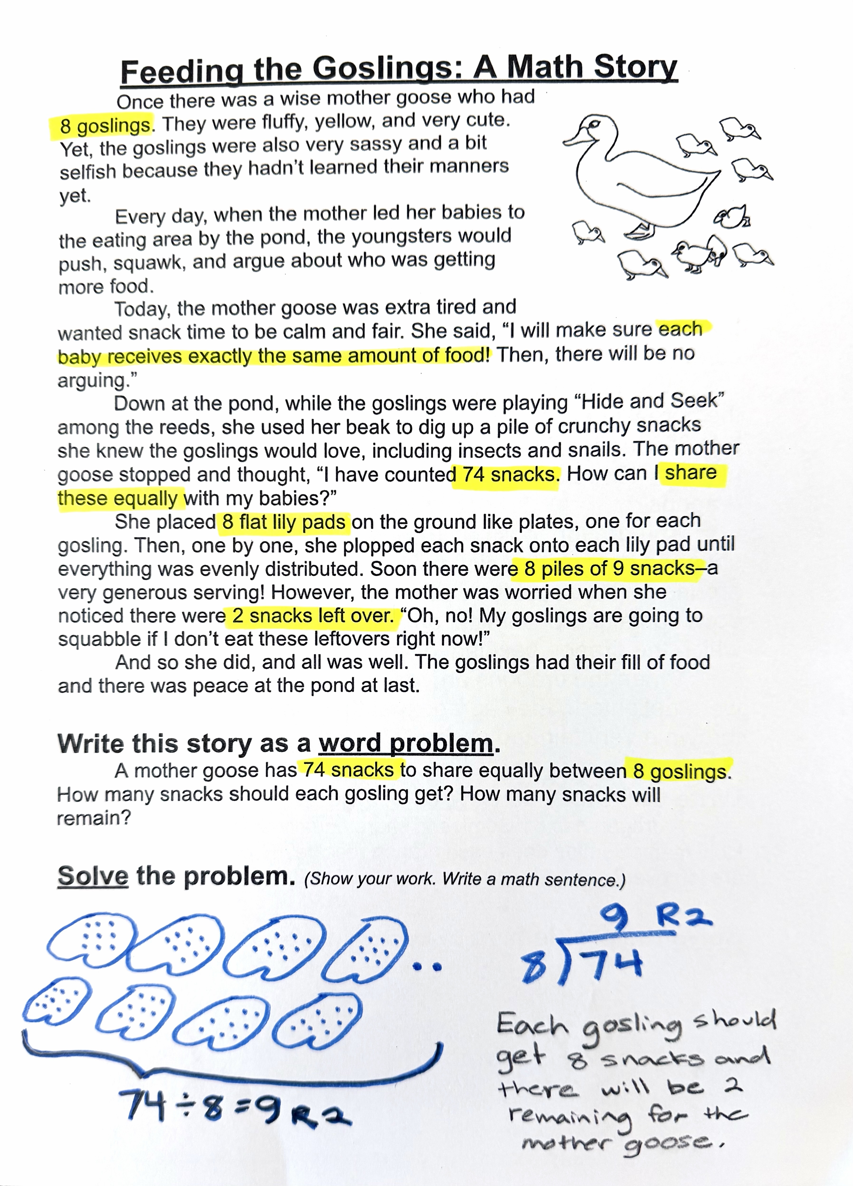 Math Stories Examples “Math Stories” FAQ & Our Division Unit – Inquiry Ninja